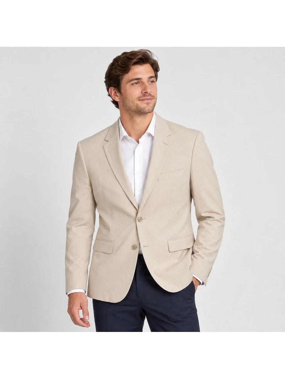 SuitShop Men's Tan Slim Fit Stretch Suit Jacket Blazer 42S NWT